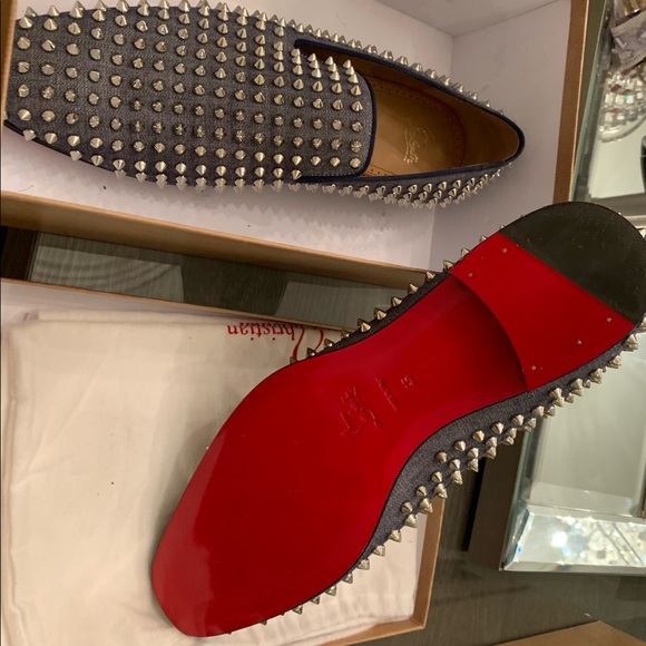 CHRISTIAN LOUBOUTIN DANDELION SPIKES LOAFERS - Picture 3 of 7